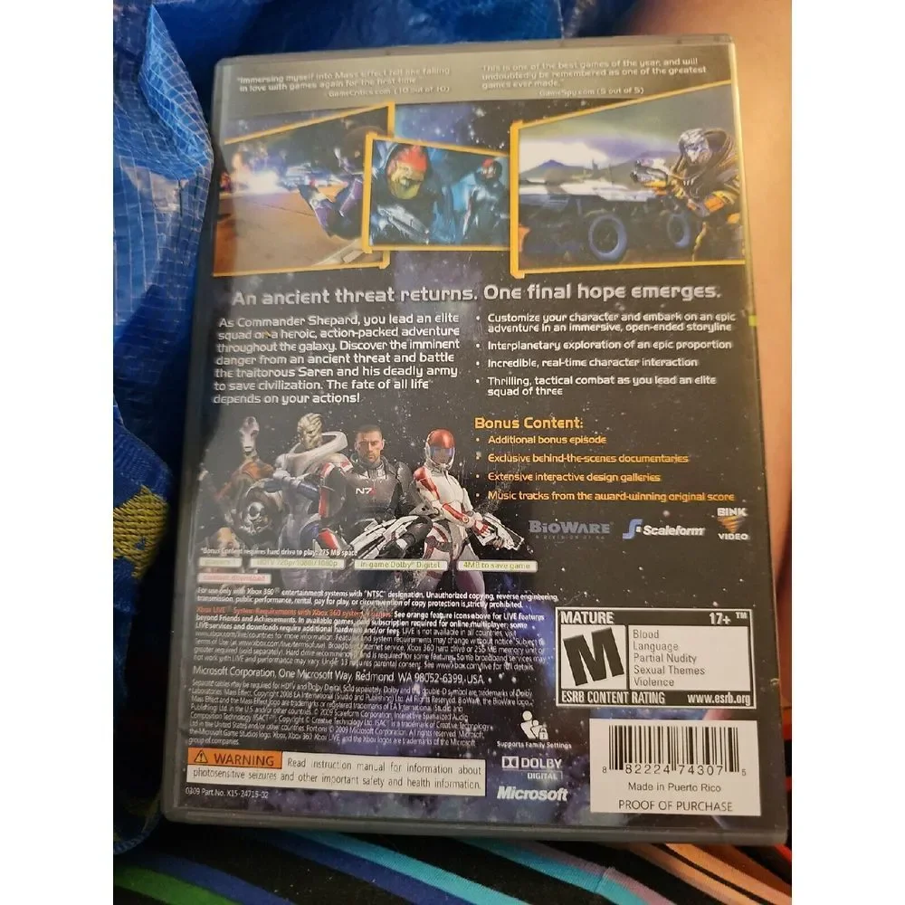 Mass Effect -- Platinum Hits (Microsoft‎ Xbox 360, 2009)